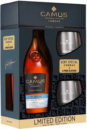 Вино Camus VS, gift box with 2 glasses, 0.7 л