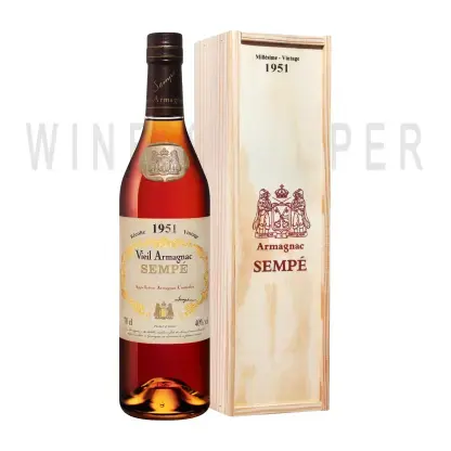 Sempe Vieil Armagnac 1951 wooden box 0.7 л Sempe Vieil Armagnac 1951 wooden box 0.7 л